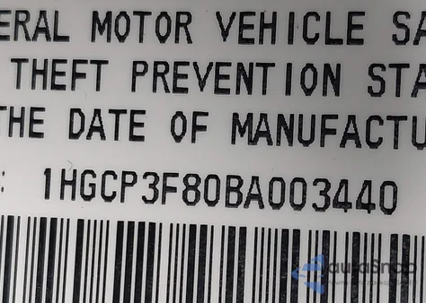 2011 Honda Accord 3.5 Ex-L z USA, uszkodzony, nr VIN 1HGCP3F80BA003440
